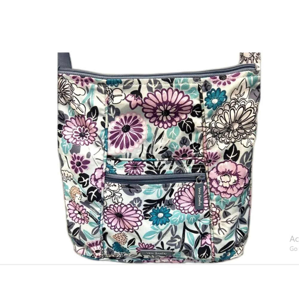Vera Bradley Penelope Garden Nylon Crossbody Bag with Adjustable Strap